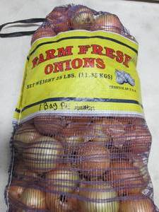 25 lb Farm Fresh Onions...