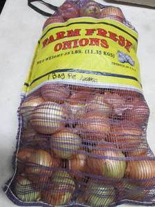 25 lb Farm Fresh Onions...