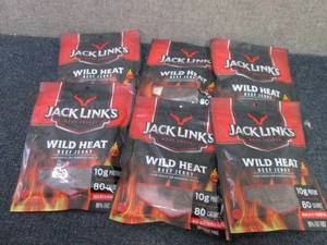 6- 3.25 oz  Bags Jack Links Wild He...