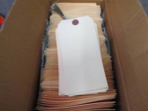 Manila Shipping Tags, Pre Wired, 13...
