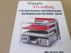 4 Tier Desk Organizer with Drawer...