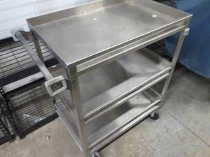 3 Shelf Stainless Rolling Cart...