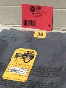 lot 16 image: Carhartt Rigby Relaxed Gray Flex Shorts size 36 review pictures