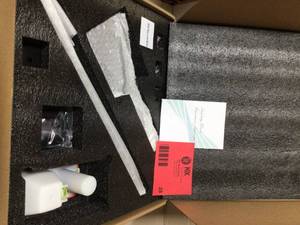 lot 28 image: ELLO ALLO 2-Handle 2- -Spray of Rain Shower Faucet and HandShower Combo Kit with Rectangle Shower Head in Black (Valve Included)