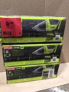 lot 68 image: Lot of Ryobi 18V Hand vacuums review pictures