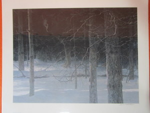 lot 7 image: Robert Bateman S&N Print 396625352 Midnight-Black Wolf