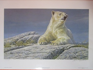 lot 22 image: Robert Bateman S&N Print 169950 Summer Time-Polar Bear