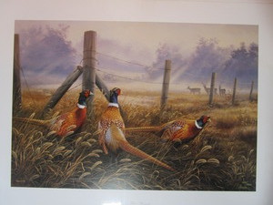 lot 26 image: Rosemary Millette S&N Print 6061660 Meadow Mist-Pheasants
