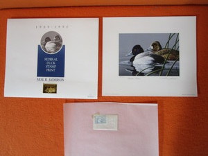 lot 39 image: Neal R. Anderson S&N Print 48617000 1989-90 Federal Migratory Bird Hunting & Conservation Stamp