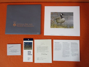 lot 41 image: Robert Bateman S&N Print 1032515294 1987 National Fish & Wildlife Foundation Stamp