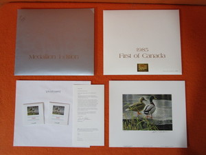 lot 44 image: Robert Bateman S&N Print 2967691 1985 Canadas First Wildlife Habitat Conservation Stamp