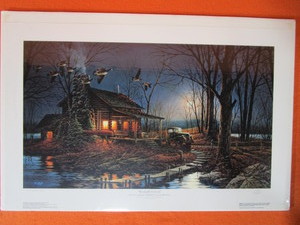 lot 70 image: Terry Redlin S&N Print (Artist Proof) 113530 Moonlight Retreat