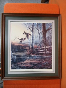 lot 89 image: Terry Redlin S&N Framed Print 589960 Breaking Cover