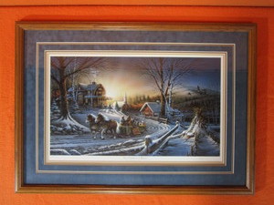 lot 122 image: Terry Redlin S&N Framed Print 949224500 The Pleasures Of Winter