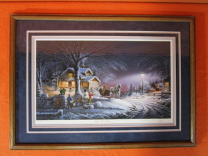 lot 123 image: Terry Redlin S&N Framed Print 721029500 Winter Wonderland