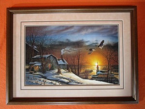 lot 124 image: Terry Redlin Open Edition Sharing The Season I