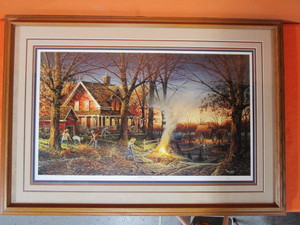 lot 126 image: Terry Redlin S&N Framed Print 485229500 Autumn Evening