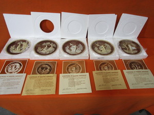 lot 137 image: (5) Gayle Bright Appleby (Romantic Poets) 10.5 Limited Edition Collector Plates