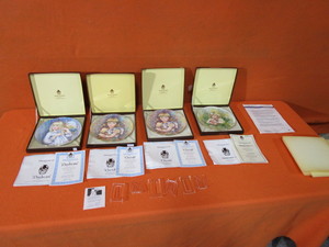 lot 148 image: (4) Mary Vickers (The Wedgwood Series, The Blossoming Of Suzanne) 9 Limited Edition Collector Plates