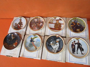lot 166 image: (8) Norman Rockwell 8.5 Limited Edition Collector Plates