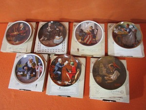 lot 168 image: (7) Norman Rockwell 8.5 Limited Edition Collector Plates
