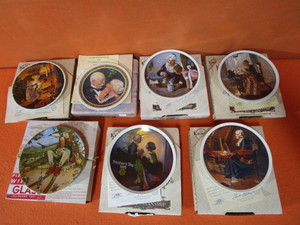 lot 169 image: (7) Norman Rockwell 8.5 Limited Edition Collector Plates