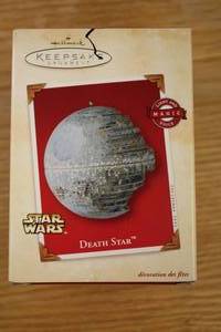 lot 528 image: Lot of (1) Hallmark Star Wars Collectible Decorations - Death Star (New In Box )