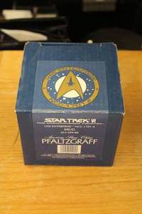 lot 539 image: Pfaltzgraff Collectible Ceramic Mug  - Star Trek VI The Undiscovered Country USS Enterprise NCC-1701-A  (New In Box )