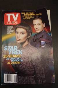lot 550 image: 35 Years of Star Trek Cast Signed TV Guide April 20-26 2002