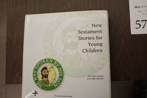 lot 579 image: Book and CDs , New Testament Stories for Young Children by Edith Carlson  Sally Michael