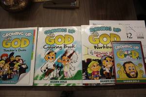lot 583 image: Lot of (4) Books and DVD , Growing Up With God by Shawn Bolz