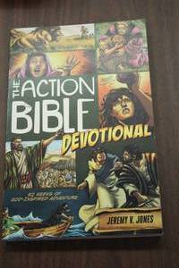 lot 585 image: Book , The Action Bible Devotional by Jeremy V. Jones