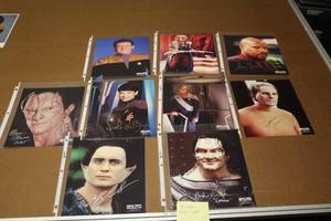 lot 1105 image: Lot of (9) Star Trek Deep Space Nine Signed Photos (in sleeves)