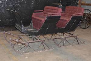 Antique Snow Cutter 2 Seat Sleigh