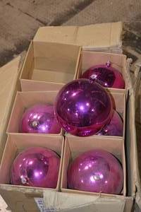 10 Hot Pink Bulb Ornaments set of 12