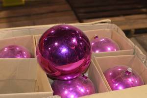 10 Hot Pink Bulb Ornaments set of 12