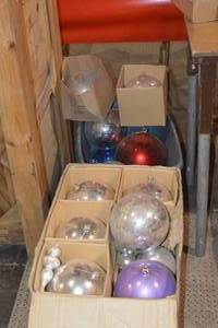 2 Boxes of 8 various colors oversized bulb ornaments