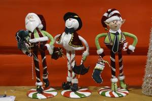 25 Standing Santa, Elf, Snowman