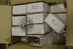 box of 6 flat clear ball ornaments