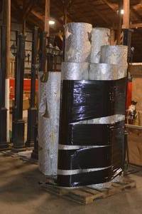 Silver Glittered Star Pillars