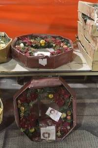 Quantity of 2 30 red christmas poinsettia wreaths