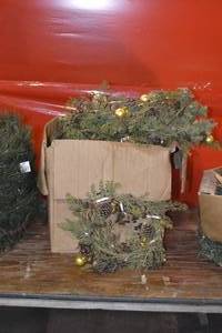 Box full of 12 pine cone & berry wreaths