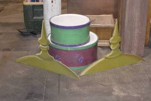 22 Tall drums and 23 ornament toppers