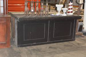 2 Matching bar height tables brown and black
