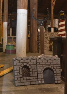 25 Tall Castle brick pieces and a U shape 68 tall Prop