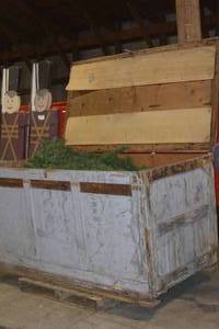 Wooden Crate of Christmas Trees