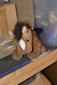 6 boxes of small plush horses