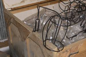 Large Wooden Container of Mask holders