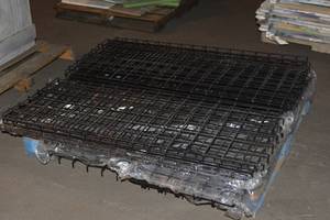 Pallet of hanging grid shelves