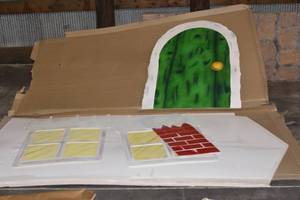 Windows doors chimneys and houses Product 48 x 96 Fome-Cor Background